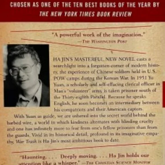 Novel "War Trash" by HA Jin- Softcover - Picture 5 of 13